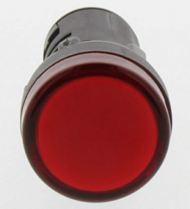 PILOT LIGHT, 24VAC/DC, UNIBODY, RED FLUSH LENS
