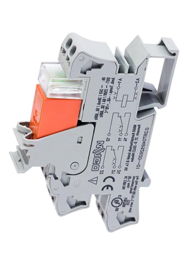 RELAY, 24VAC, DPDT, W/SOCKET & LATCH, 8A, 250V, PUSH IN CAGE CLAMP