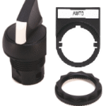 SELECTOR SWITCH, 2-POSITION A-C, BLACK, 1 NO CONTACT BLOCK